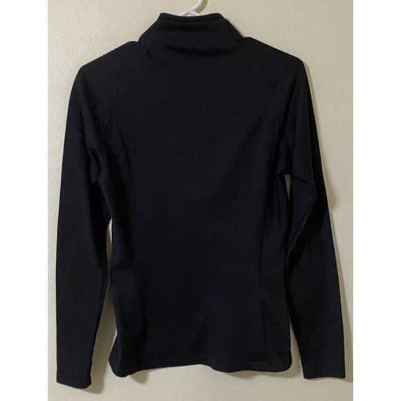 Patagonia Women's Capilene Long Sleeve 1/4 Zip Medium Pullover Black Base Layer - Picture 4 of 7